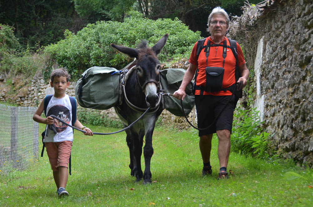 âne et famille